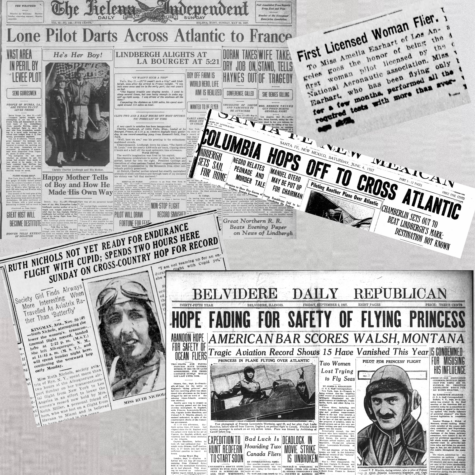 1920s era aviation headlines