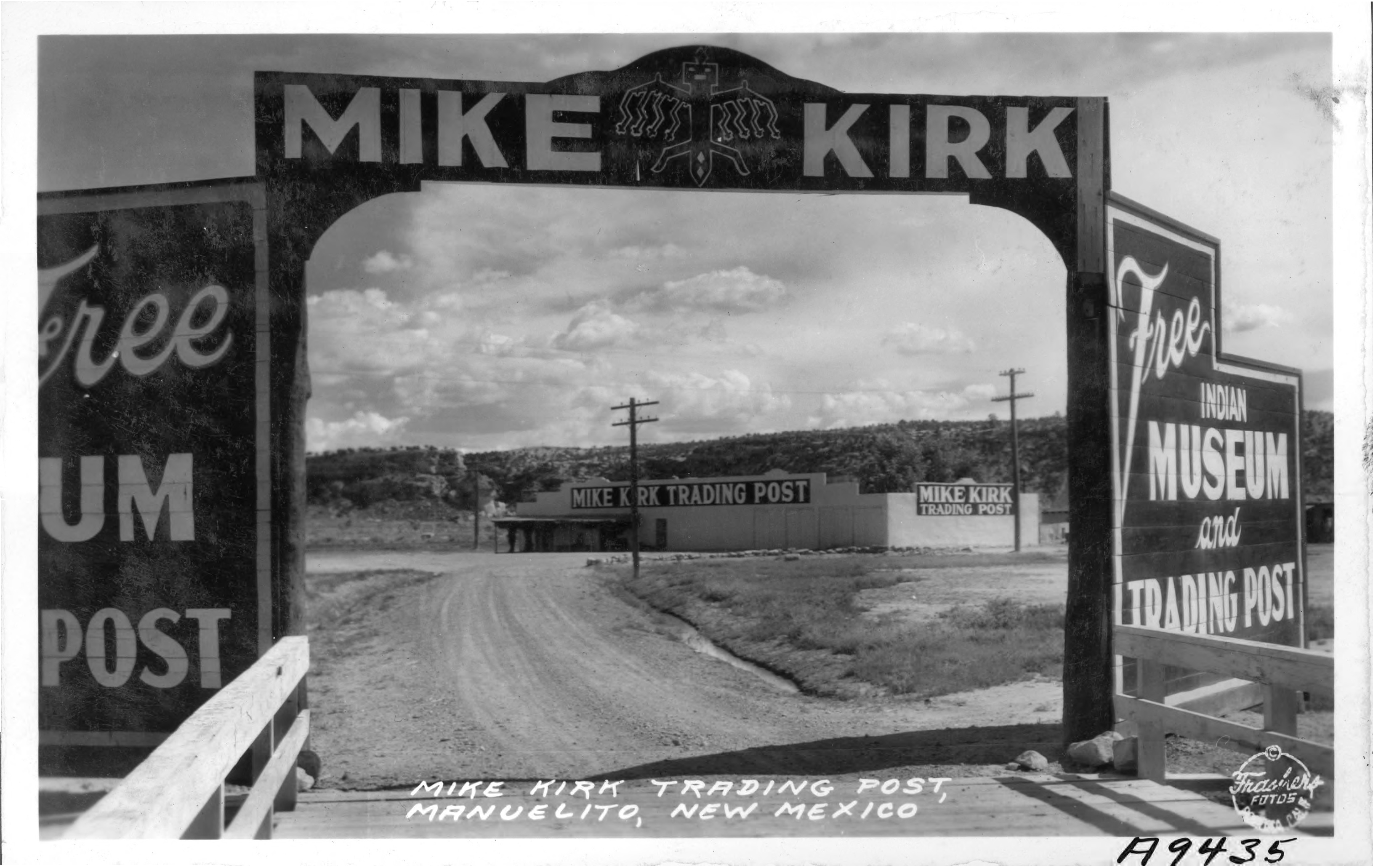 Mike Kirk's Trading Post in Manuelito, NM - 1935 [Burton Frasher Sr. 1888-1955, Pomona Public Library/Frasher Foto Postcard Collection]
