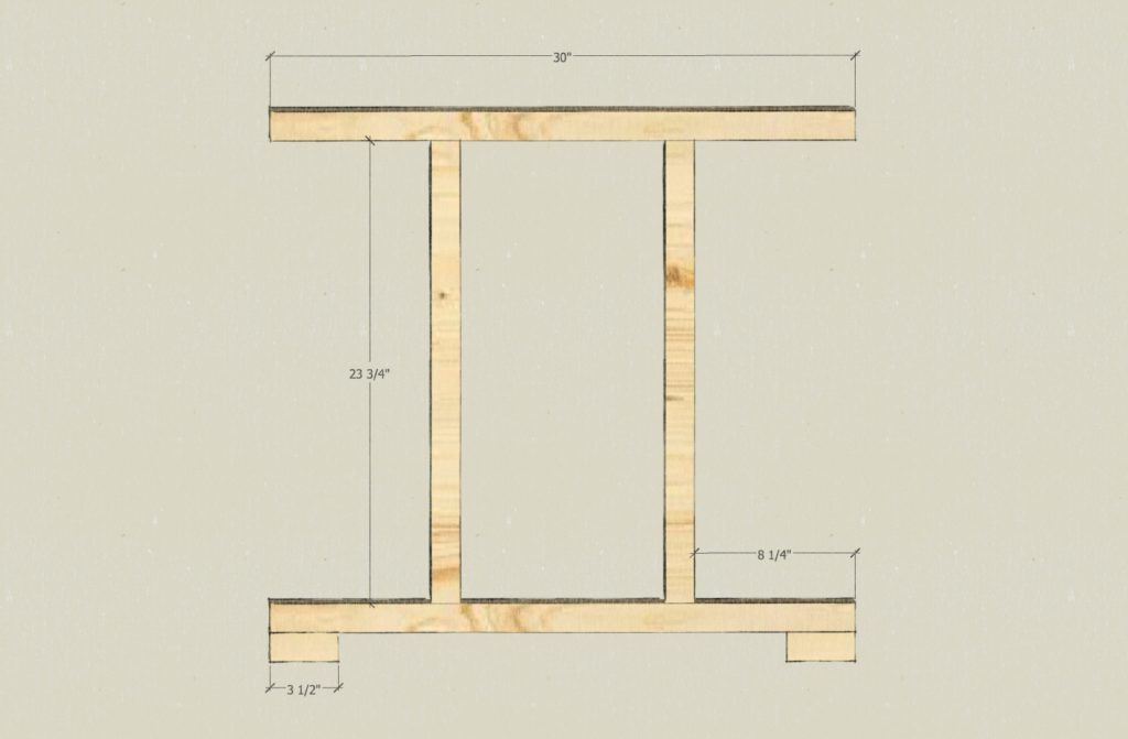 Rustic 2x4 table leg plan