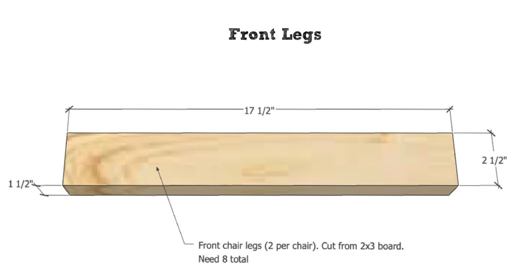 front legs