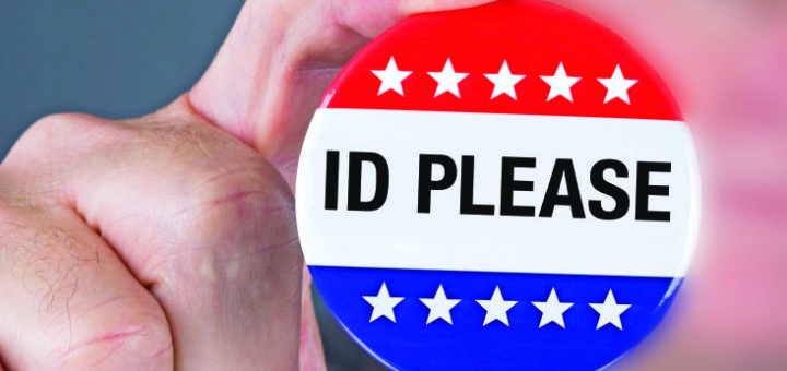 A badges displaying the phrase "ID PLEASE"